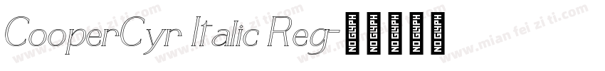 CooperCyr Italic Reg字体转换